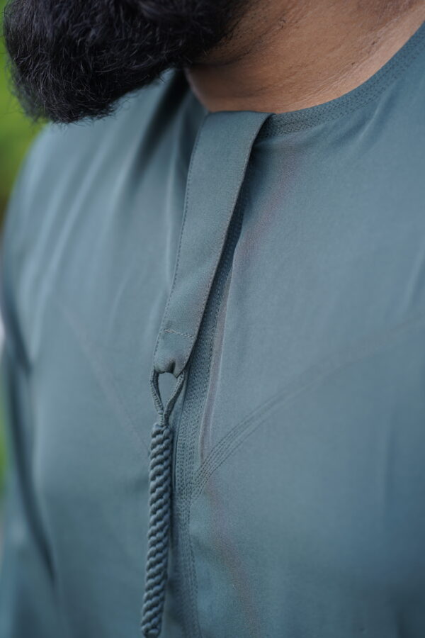 Omani Thobe - Deep Olive - Image 6