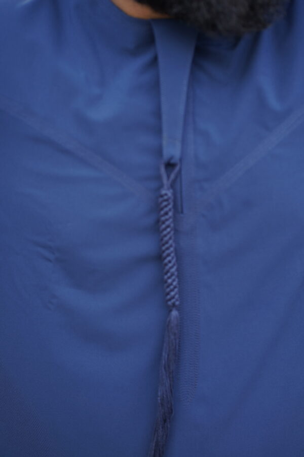 Omani Thobe - Navy Blue - Image 5