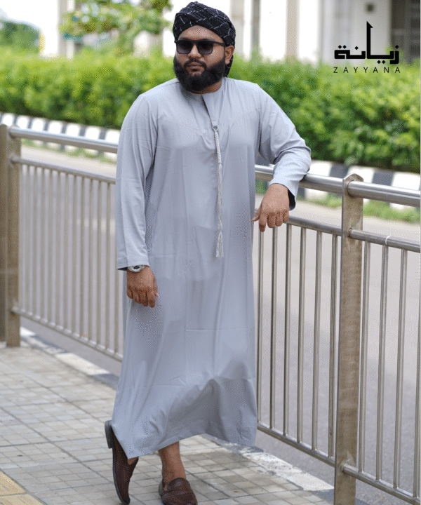 Omani Thobe - Light Ash - Image 4