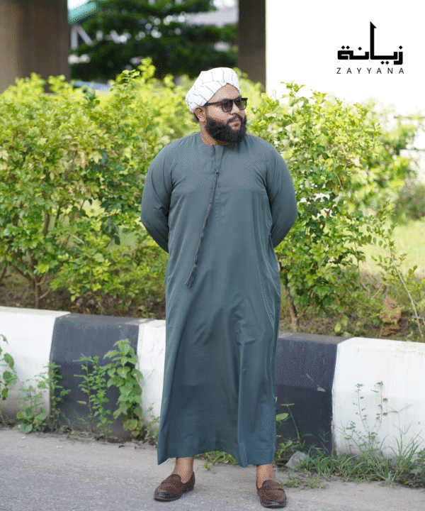 Omani Thobe - Deep Olive - Image 4