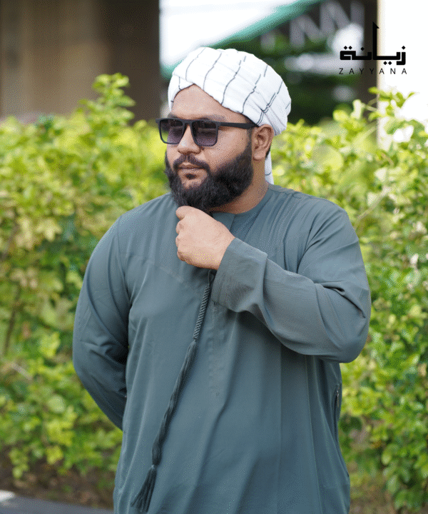 Omani Thobe - Deep Olive - Image 3